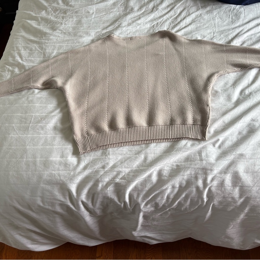 Tahari Ribbed Scoopneck Sweater in Blush - Picture 4 of 7